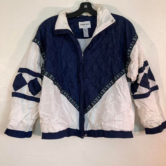 Vintage 90s Rhythm Sport by Janeve Full Zip Windbreaker Jacket‎  M - Picture 1 of 4